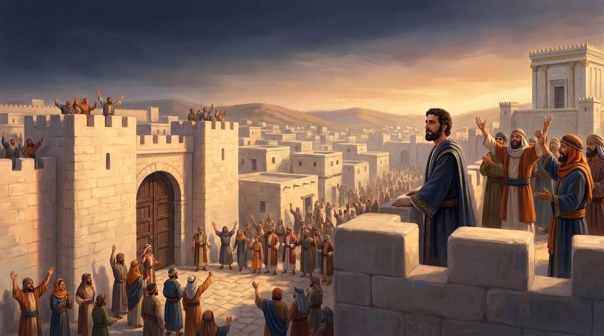 O muro concluído em cinquenta e dois dias (Ne 6.15)